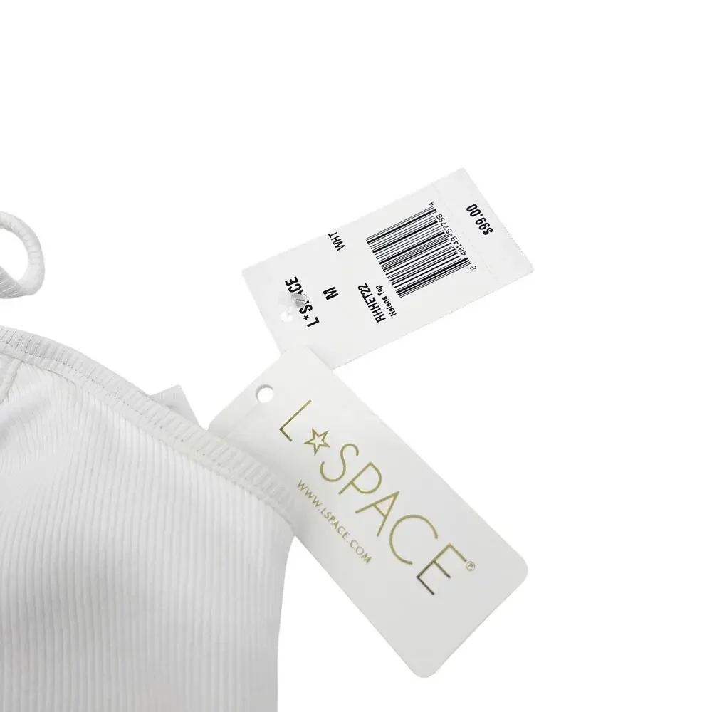 L Space Helena Underwire Bikini Top White Size Medium New With Tags!